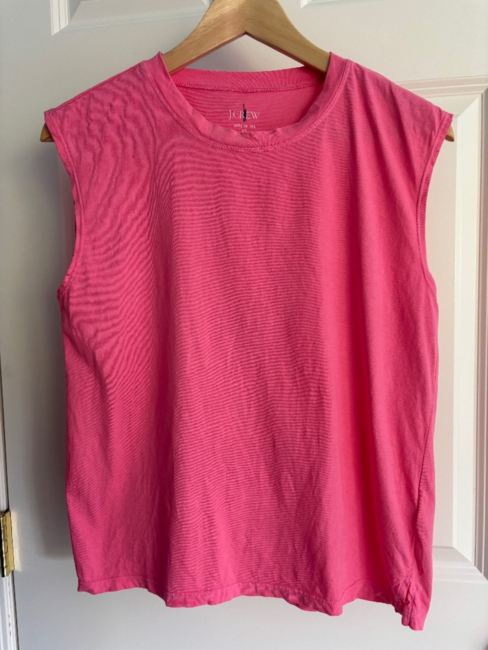 J.Crew bright pink muscle tank